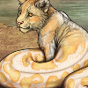 Albino Snake Body [Sirenomelia]